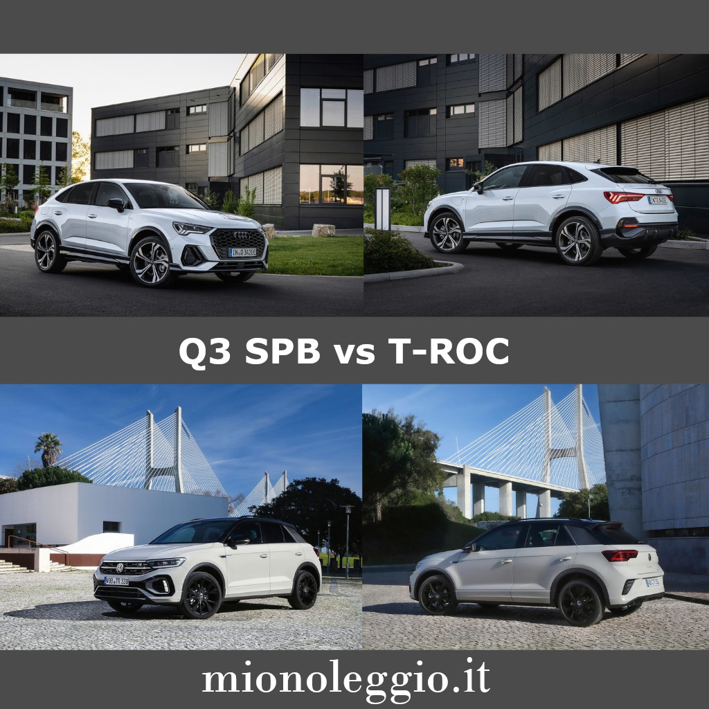 Confronto - AUDI Q3 Sportback vs Volkswagen T-Roc